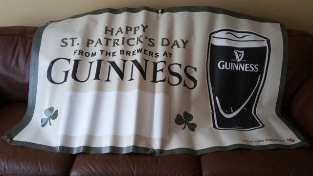 St Patrick's  Day Guinness bar banner  6'X 3' approx. in Arts & Collectibles in Markham / York Region