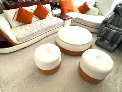 Modern 6 Piece Sectional Original italian Leather Sofa SetIts, View more