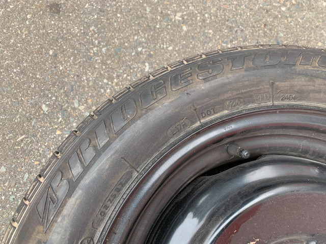 1 X single 205/60/16 Bridgestone 80% tread with steel rim 5x114 in Tires & Rims in Delta/Surrey/Langley - Image 4