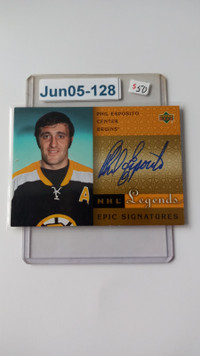 Phil Esposito 2001-02 UD Legends Epic Signatures Auto Bruins