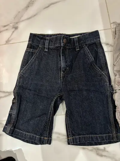 2 Bermuda: denim et coton army (garçon ~ 7 ans), View more