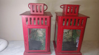 11"T Set of 2 Ikea Lantern Makeovers Fairy Light Battery Candles