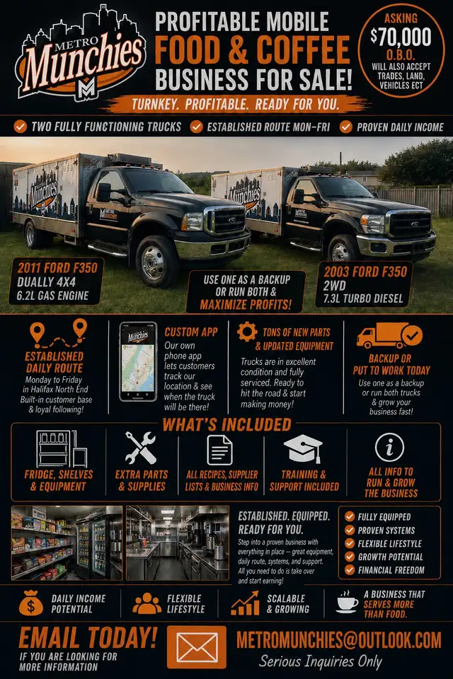 TURN KEY BUSINESS FOR SALE!!