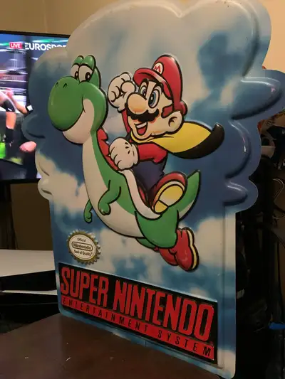 SUPER NINTENDO DISPLAY SIGN , View more