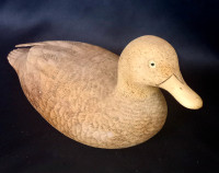 Greater Scaup Blue Bill Carved Wood Duck Decoy By Local Buliga