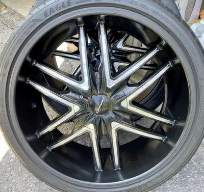 THE PRICE IS REDUCED FROM $1200 TO $1000 FIRM 5 X 115 9.5J X 22 265/35/2
