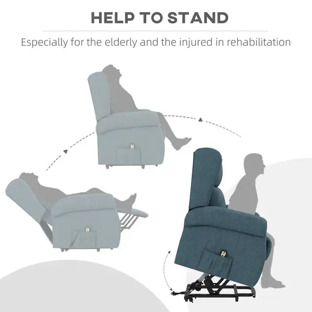 Wingback Lift Chair for Elderly, Power Chair Recliner with Footr in Chairs & Recliners in Markham / York Region - Image 5
