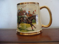 Vintage Staffordshire England Gibsons Steeplechase Tankard