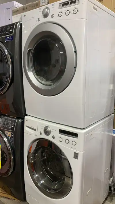 Washer Dryer Set - LG White - Used, View more