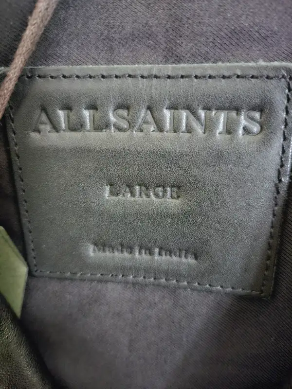 Mens Leather All Saints Moto Jacket (L) in Men's in Calgary - Image 6