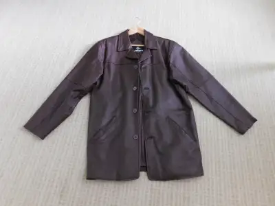 Retro Genuine Leather Jacket Men's Size M, View more
