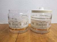 Vintage Pyrex Cookie Jar & Cracker Barrel (WITH LIDS on both jar