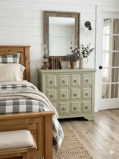 Olive Green Distressed Apothecary Cabinet, View more