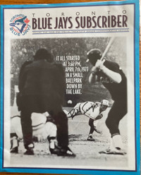 1996 Toronto Blue Jays Commemorative 20th Season Magazine Auto.