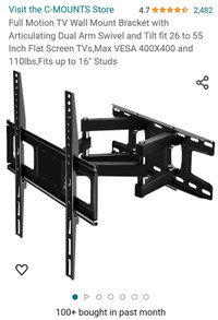 CMOUNTS TV WALL MOUNT CURVED/FLAT 26"- 55" INCHES