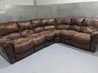 100 obo!  Delivery ! - Huge leather recliner sectional  