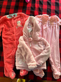 Infant warm fluffy onesies and fluffy jacket 6-12 months