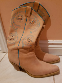 Franco Sarto Tulsa Leather with Turquoise Cowboy Boots