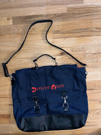 Depeche Mode Messenger Bag Global Spirit Tour Denim Stitched Red