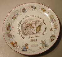 Vintage 1982 Wedgwood Mrs. Tiggy Winkle Beatrix Potter Plate