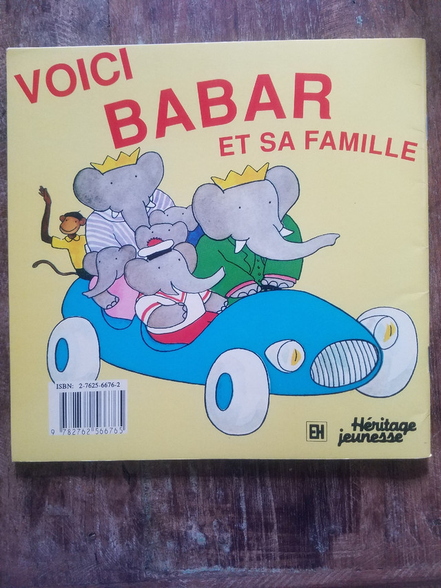 Vintage 1991 Babar livre enfant français héritage jeunesse book dans Livres jeunesse et ados  à Ville de Montréal - Image 2