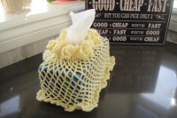 Home Rectangle Hand made knitt Tissue Box Case Napkin Storage Co