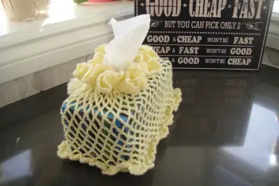 Home Rectangle Hand made knitt Tissue Box Case Napkin Storage Co, View more