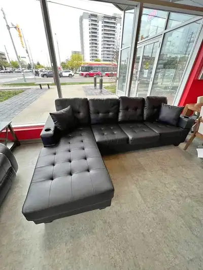 Sale Brand New Leather Sectional Sofa Reversible Couches, View more