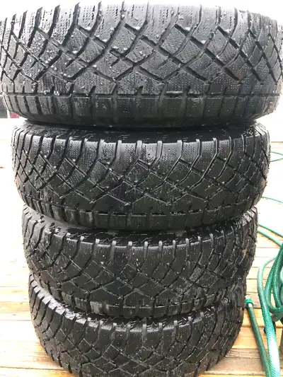 Close to new condition. Two have 10/32 and two have 9.5/32 of tread. 215/70r/16 5X100 bolt pattern $...