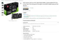 Brand new MSI Gaming GeForce RTX 3050 Ventus 2X XS 8G OC