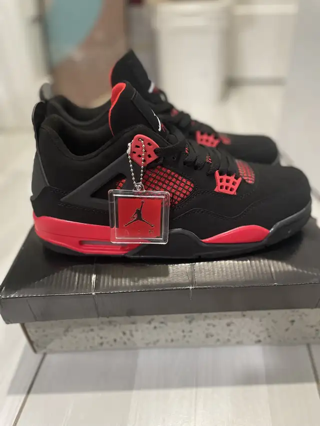 Jordan 4 Red Thunder in Men's Shoes in Calgary - Image 4
