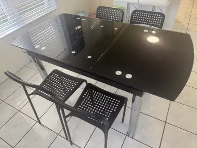 ️ IKEA Extendable Dining Table + 4 Chairs – $140, View more