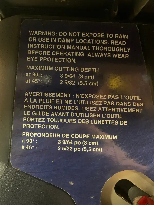 10 inch Mastercraft Table Saw In Excellent Condition in Power Tools in Red Deer - Image 11