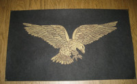 Hand painted eagle on felt