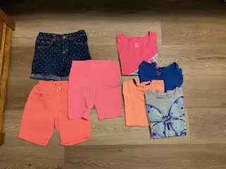 Girls Size 7/8 Summer clothes, tee shirts/shorts 7 pieces, View more