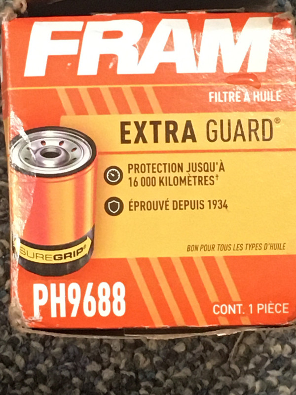 Fram, Oil Filter for sale.   Part # PH9688 in Other Parts & Accessories in Winnipeg