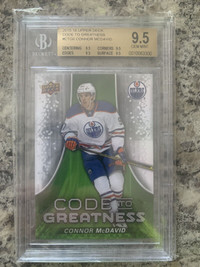  Upperdeck Connor Mcdavid Code To Greatness Rookie BGS 9.5
