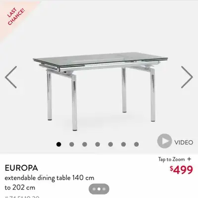 Extendable Glass Dining Table, View more