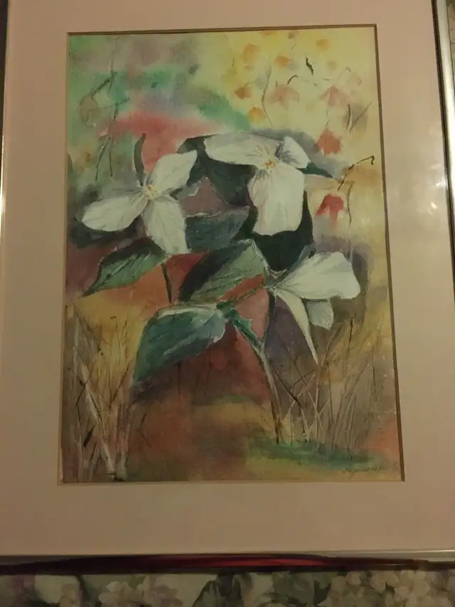 Watercolour bright floral arrangement  in Arts & Collectibles in Ottawa - Image 4