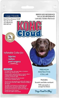 Kong Cloud inflatable dog collar Large, NEW!