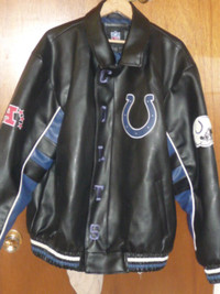 Official  NFL Indianapolis Colts Man's Large Leather Team Jacket