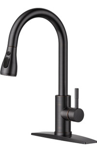 Kitchen Faucet with Pull Down Sprayer, High Arc Single Handle Ki