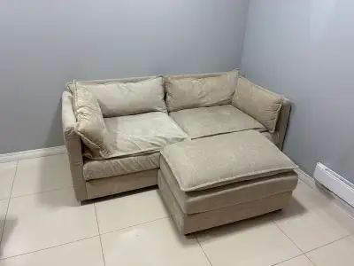 Beige Sectional Sofa with Ottoman, View more
