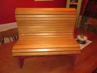 Hand Made Wooden Decorative Folk Art Bench Seat$50.00