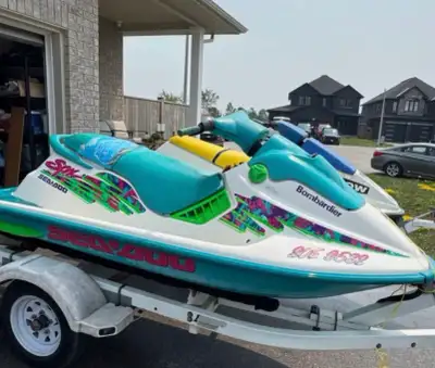 I have 2 seadoos on a good double trailer for sale, 1996 Spx and a 1990 sp. the Spx runs fantastic,...