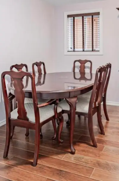 dining table 2 leafs and 6 chairs , View more