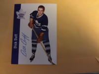 Dick Duff signed missing link card from the HHOF