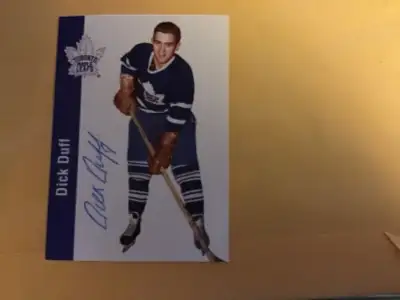 Dick Duff signed missing link card from the HHOF, View more