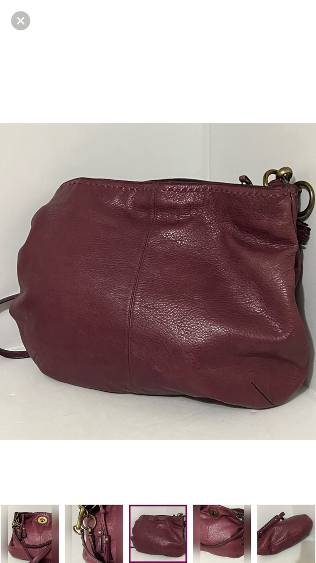 Coach Burgundy Leather Handbag in Other in Kitchener / Waterloo - Image 2