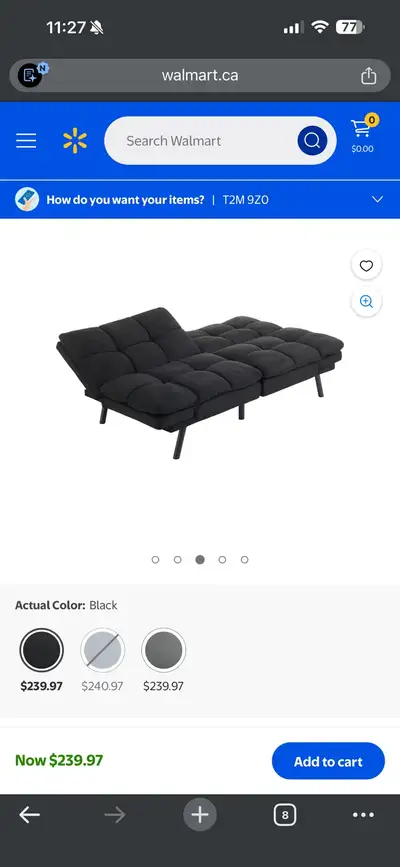 Black Velvet Futon, View more